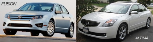 Ford Fusion and Nissan Altima